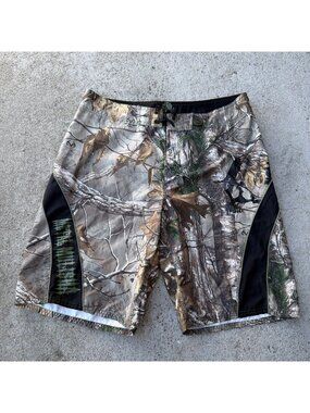 Metal Mulisha Board Shorts Mens 38 Camo Realtree Outdoor Active Swim Trunks